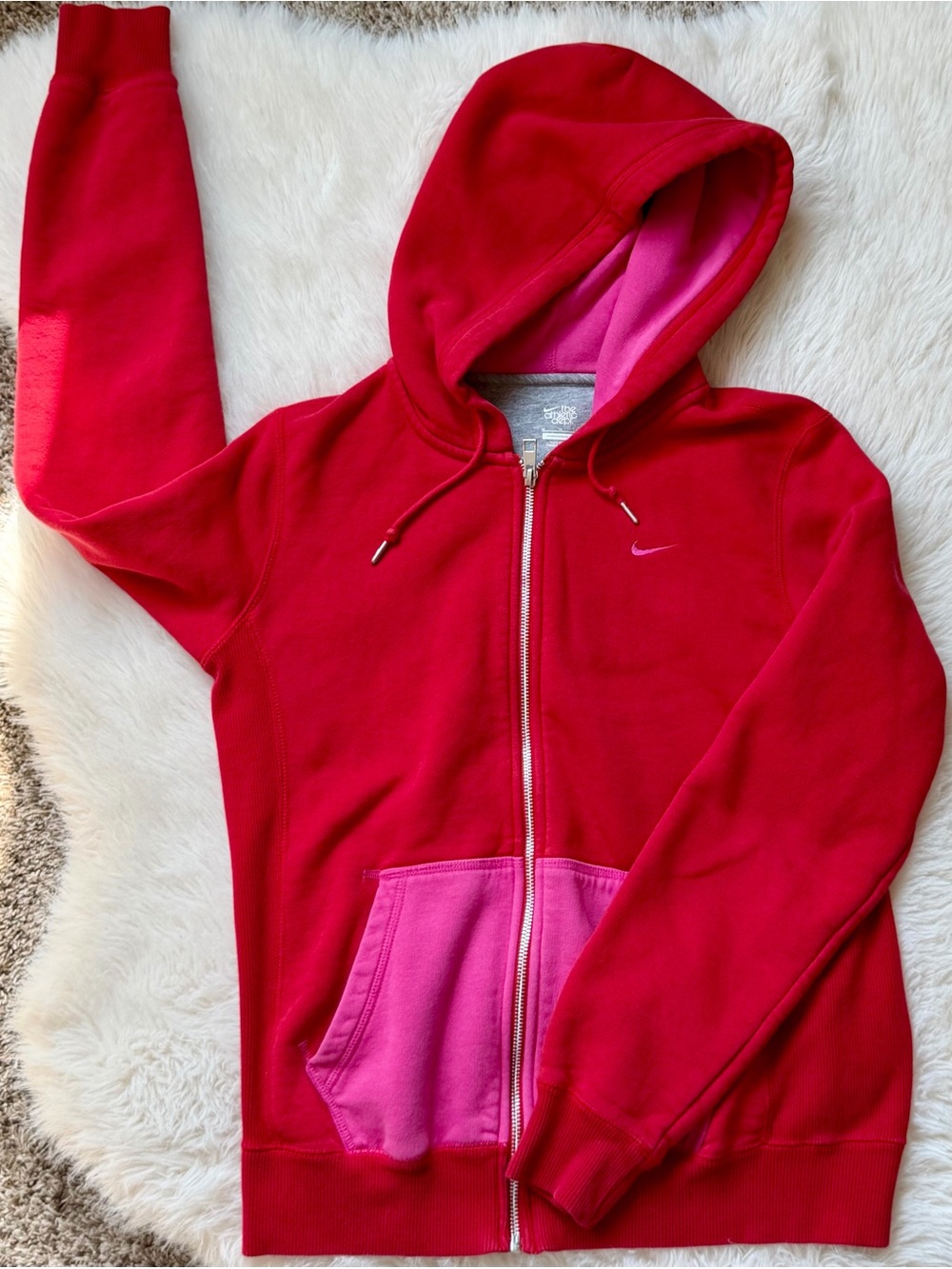 Nike Women’s Medium Red & Pink Zip-Up Hoodie